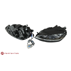 Фара головного світла LH+RH комплект (Flowing Signal, Chrome Line, з блоком та лампочками, LHD) Volkswagen Golf 7