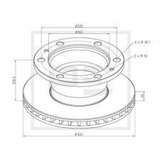 Гальмівний диск Iveco Eurocargo 304*30